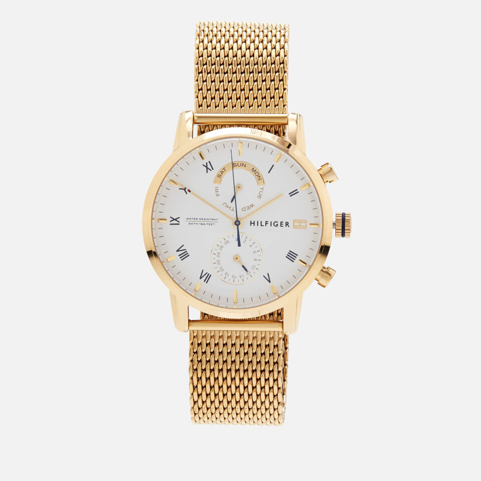 Tommy Hilfiger Men's Kane Mesh Strap Watch - Gold