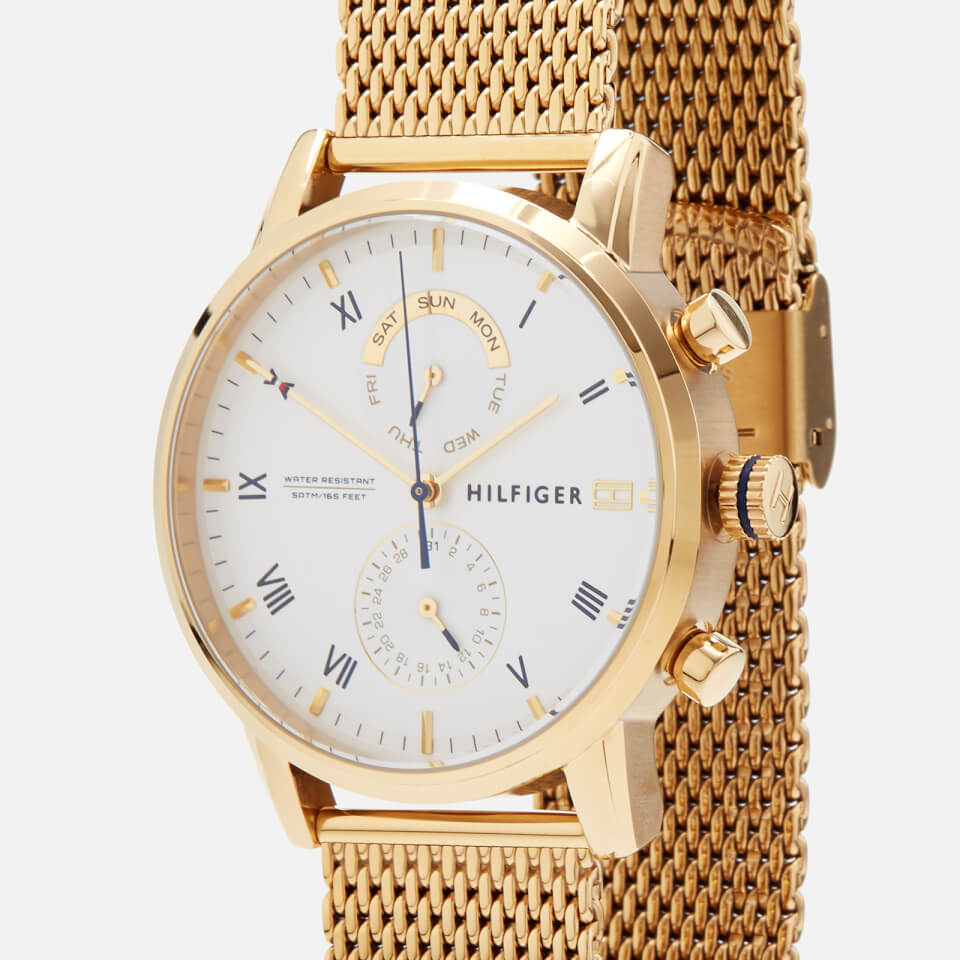 Tommy Hilfiger Men's Kane Mesh Strap Watch - Gold