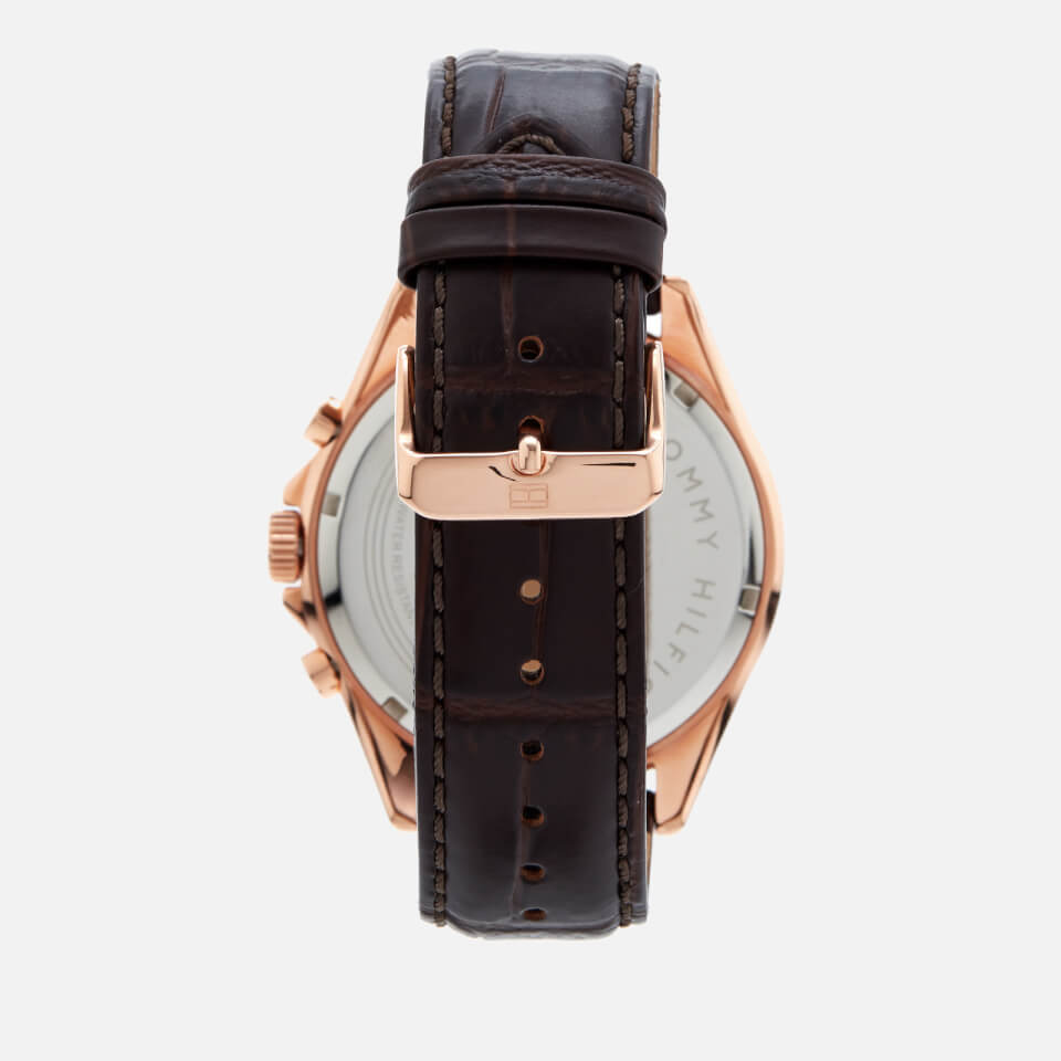 Tommy Hilfiger Men's Luke Leather Strap Watch - Brown