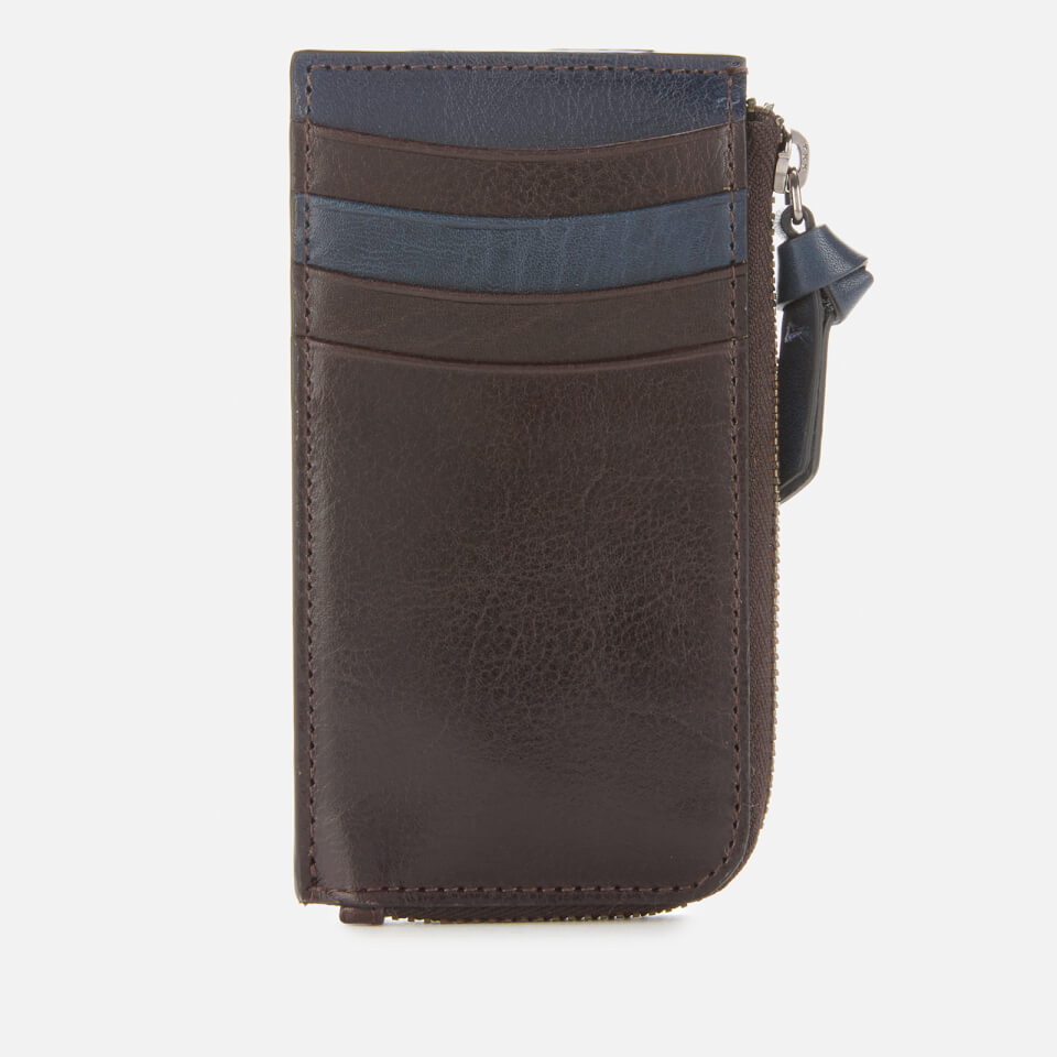 Ted Baker Men's Bombay Leather Zip Up Cardholder - Xchocolate