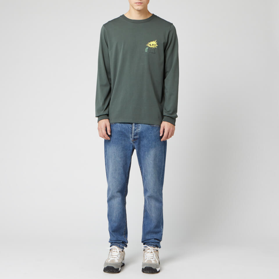 A.P.C. X Brain Dead Men's Long Sleeve Molly T-Shirt - Vert A.P.C. X Brain Dead Men's Long Sleeve Molly T-Shirt - Vert