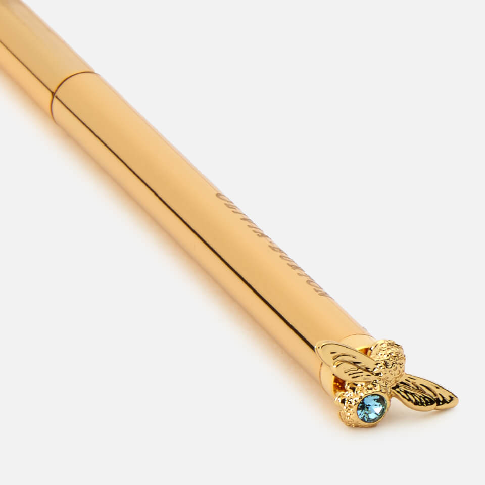 Olivia Burton Women's Bejewelled Bee Pen - Gold/Aquamarine