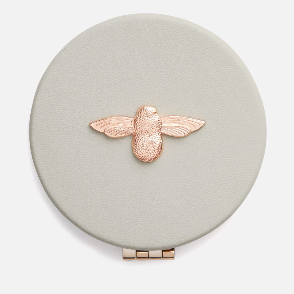 Olivia Burton Women's 3D Bee Compact Mirror - Grey/Rose Gold