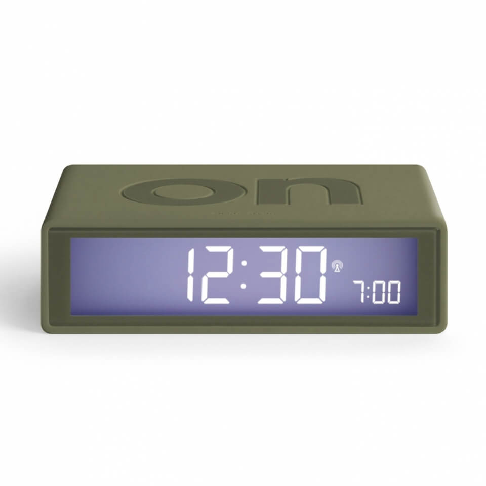 Lexon FLIP+ Alarm Clock - Rubber Khaki