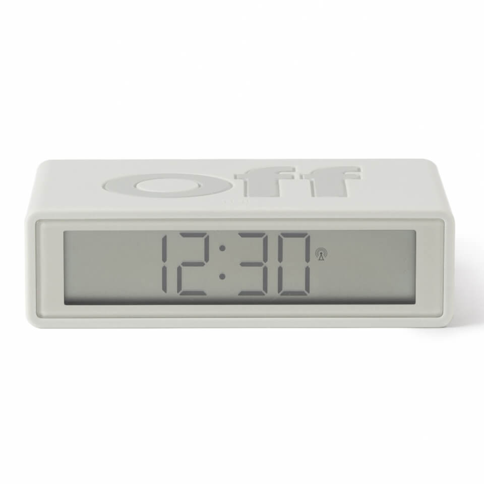 Lexon FLIP+ Alarm Clock - Rubber White