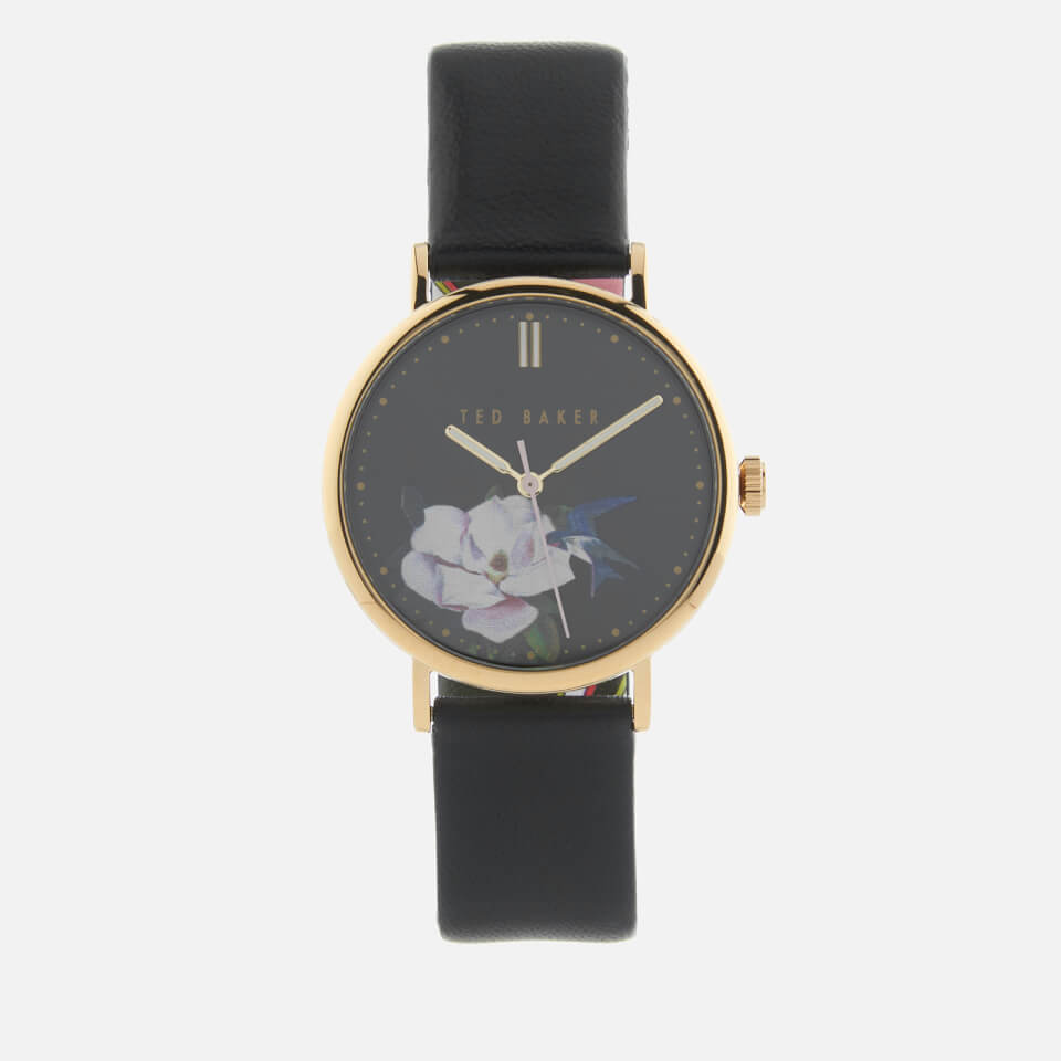 Ted Baker Women's Phylipa Flower Watch - Black