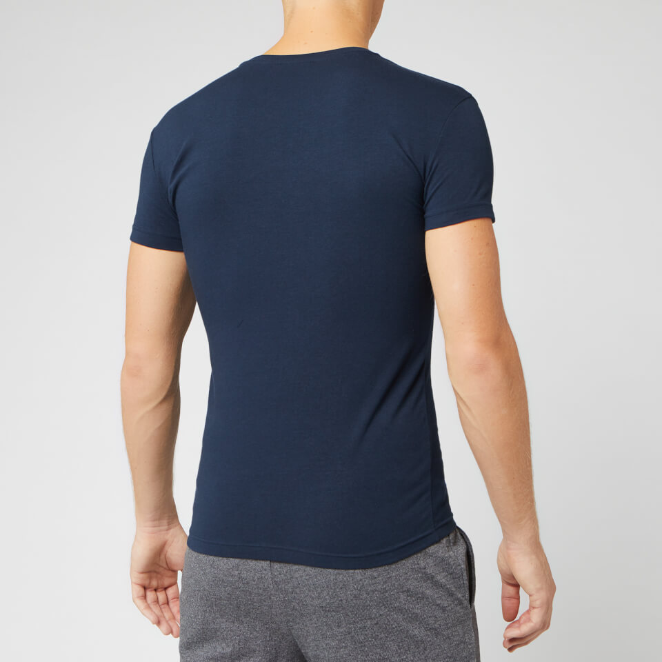 Emporio Armani Men's Mega Logo T-Shirt - Blue