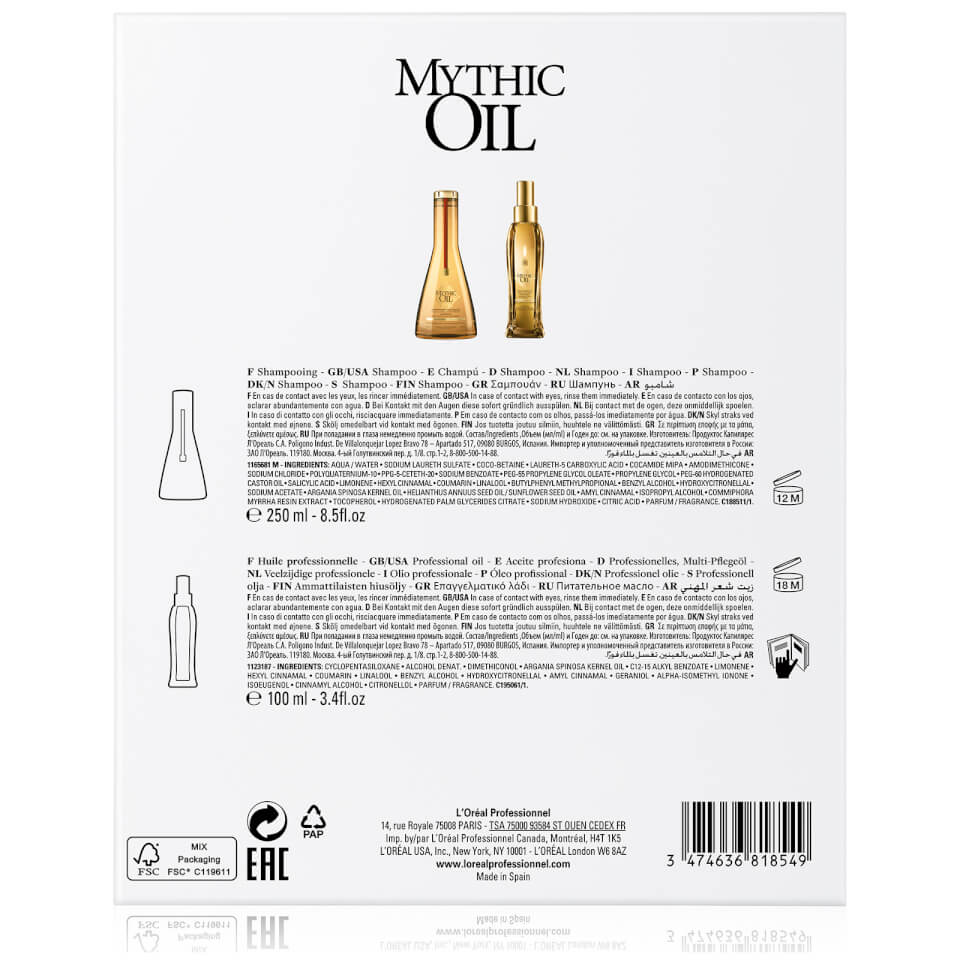 L'Oréal Professionnel Mythic Oil Christmas Gift Set 550ml