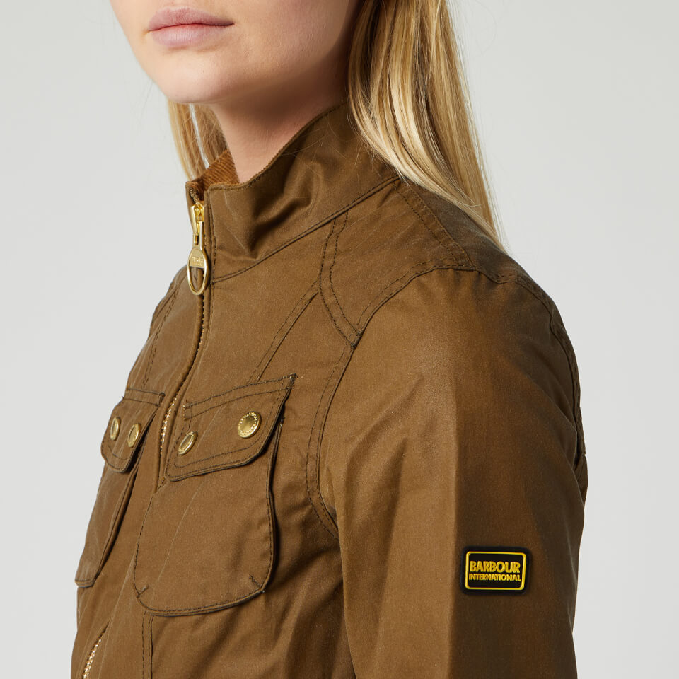 Barbour International Women s Guard Wax Jacket Sand Coggles