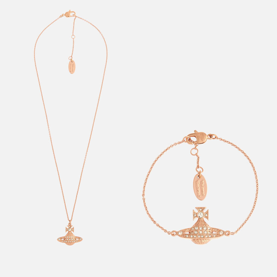 Vivienne Westwood Women's Minnie Bas Relief Pendant and Bracelet Giftset - Crystal/Rose Gold
