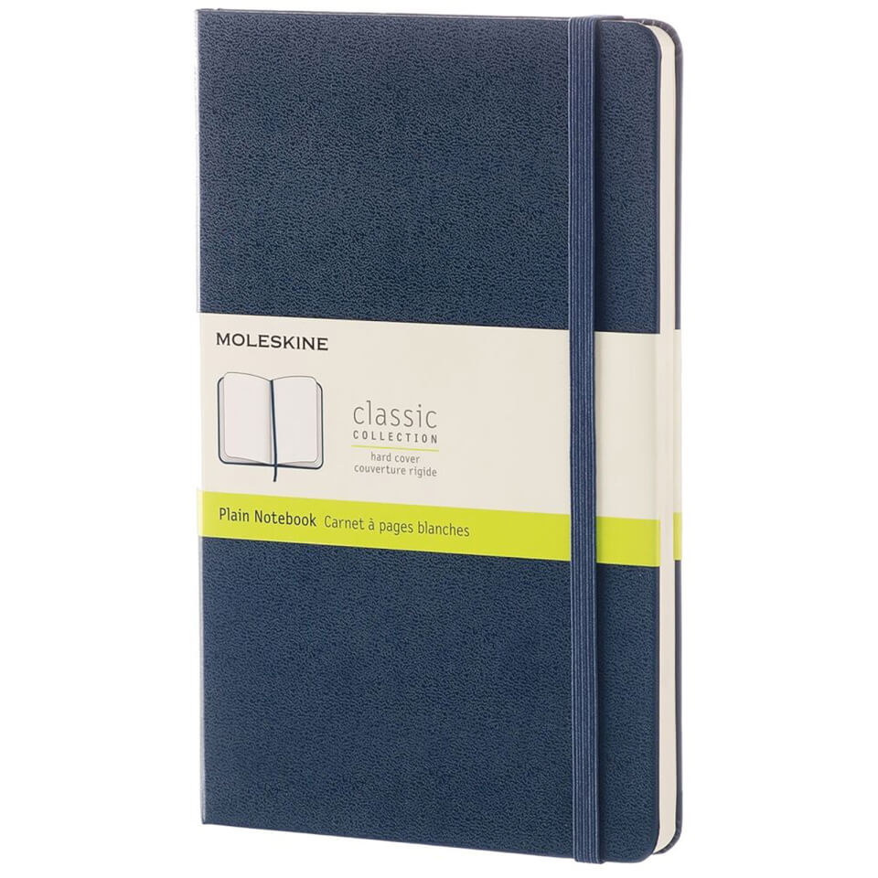 Moleskine Classic Plain Hardcover Large Notebook - Sapphire Blue