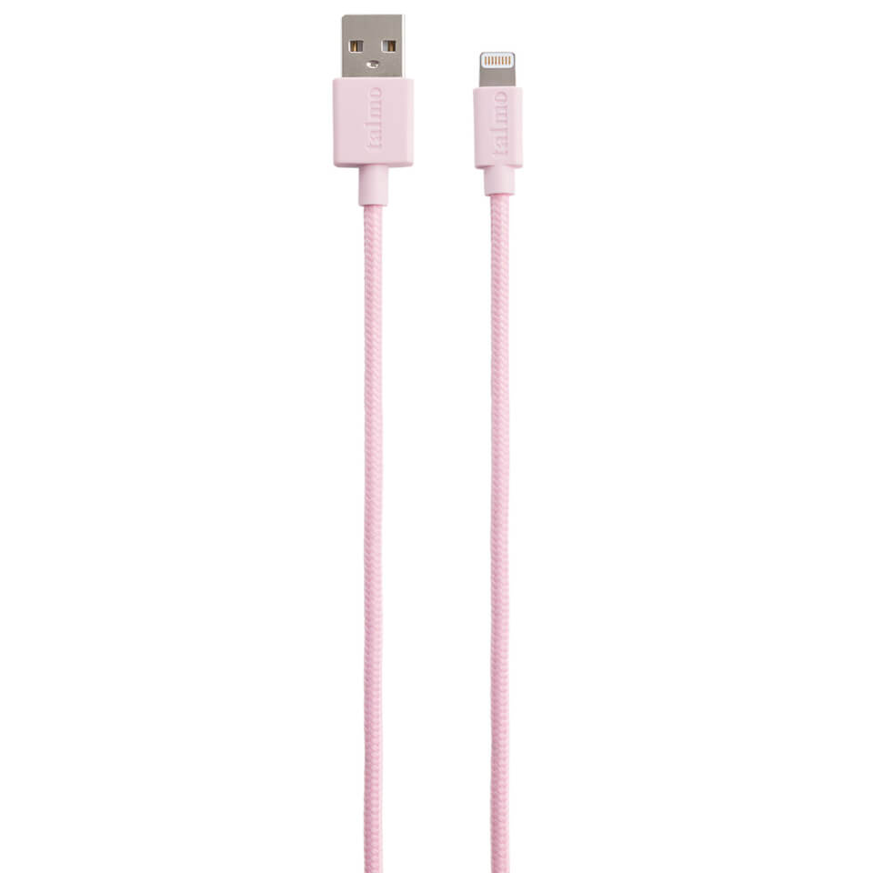 Talmo Charge and Sync Lightning Cable 2m - Bubblegum Pink