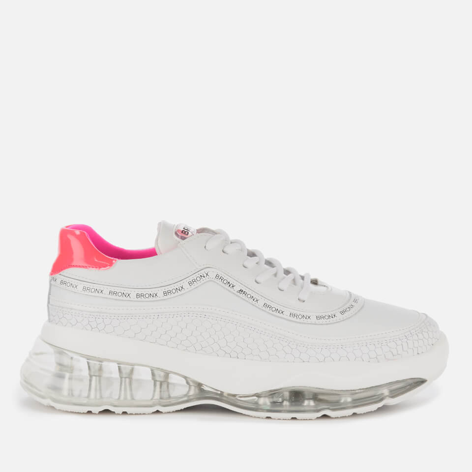 Bronx Women s Bubbly Running Style Trainers White Neon Pink Allsole