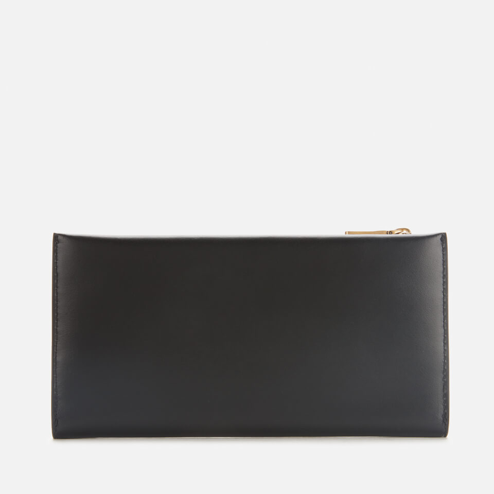Coach Women's Smooth Leather Double Snap Wallet - Black