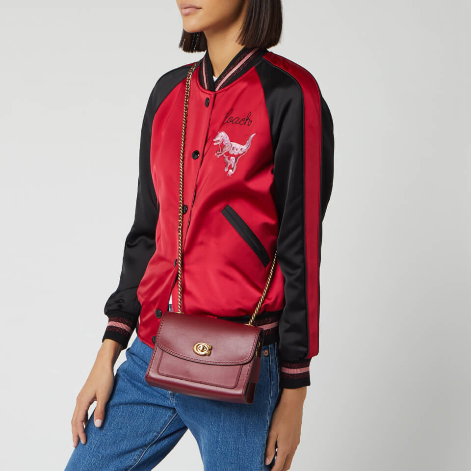 Coach Women's Refined Calf Leather Parker 18 Shoulder Bag - Deep Red