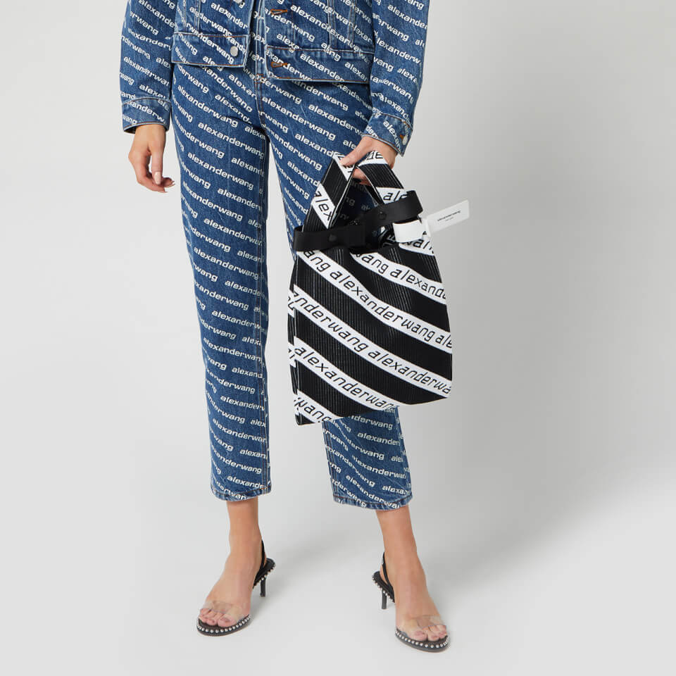 Alexander Wang Women's Knit Medium Shopper - Black/White