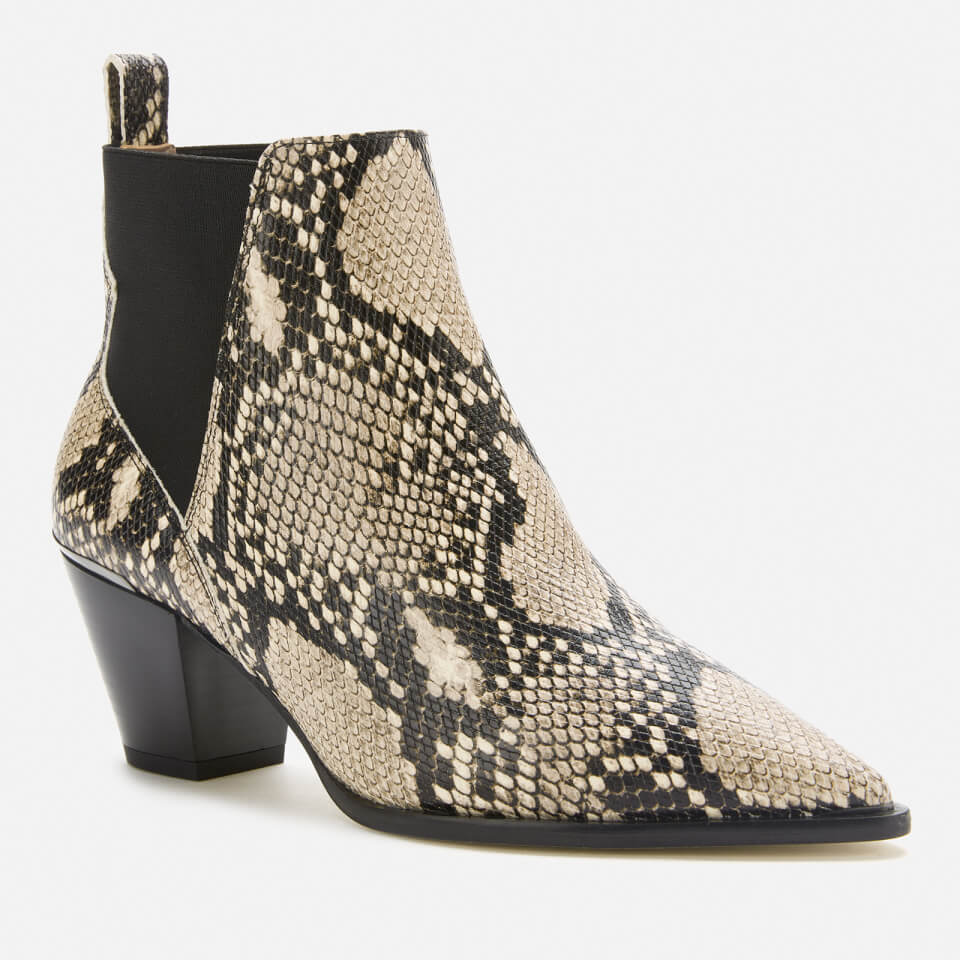 Ted Baker Women s Rilans Snake Print Western Style Ankle Boots Natural UK 3 Allsole
