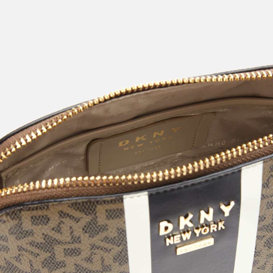 DKNY Women's Whitney Logo Dome Cross Body Bag - Mocha/Black