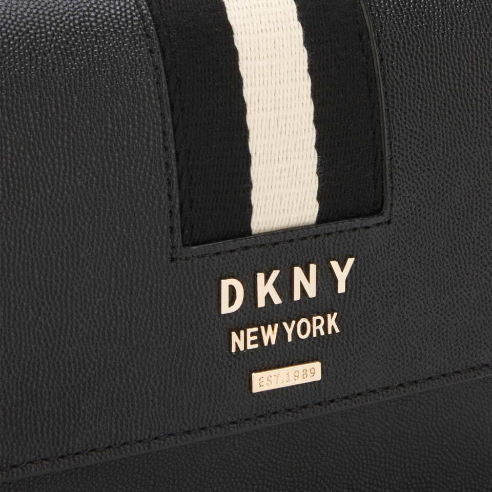 DKNY Women's Liza Small Shoulder Flap Bag - Black/Gold