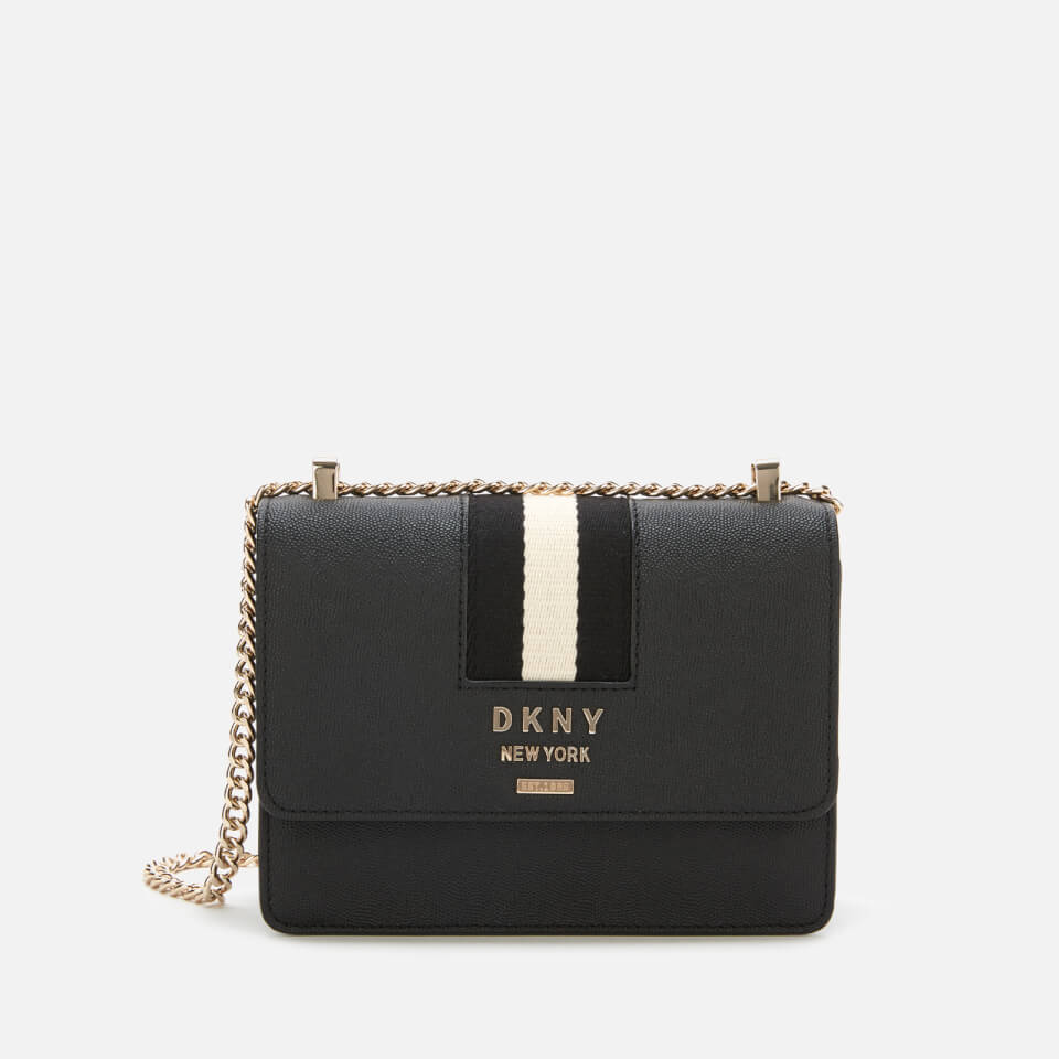 DKNY Women's Liza Small Shoulder Flap Bag - Black/Gold