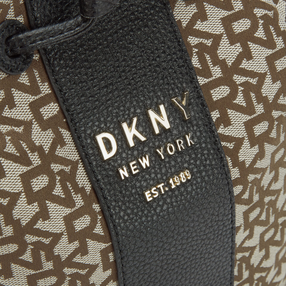DKNY Women's Noho Drawstring Bucket Bag - Chino/Black