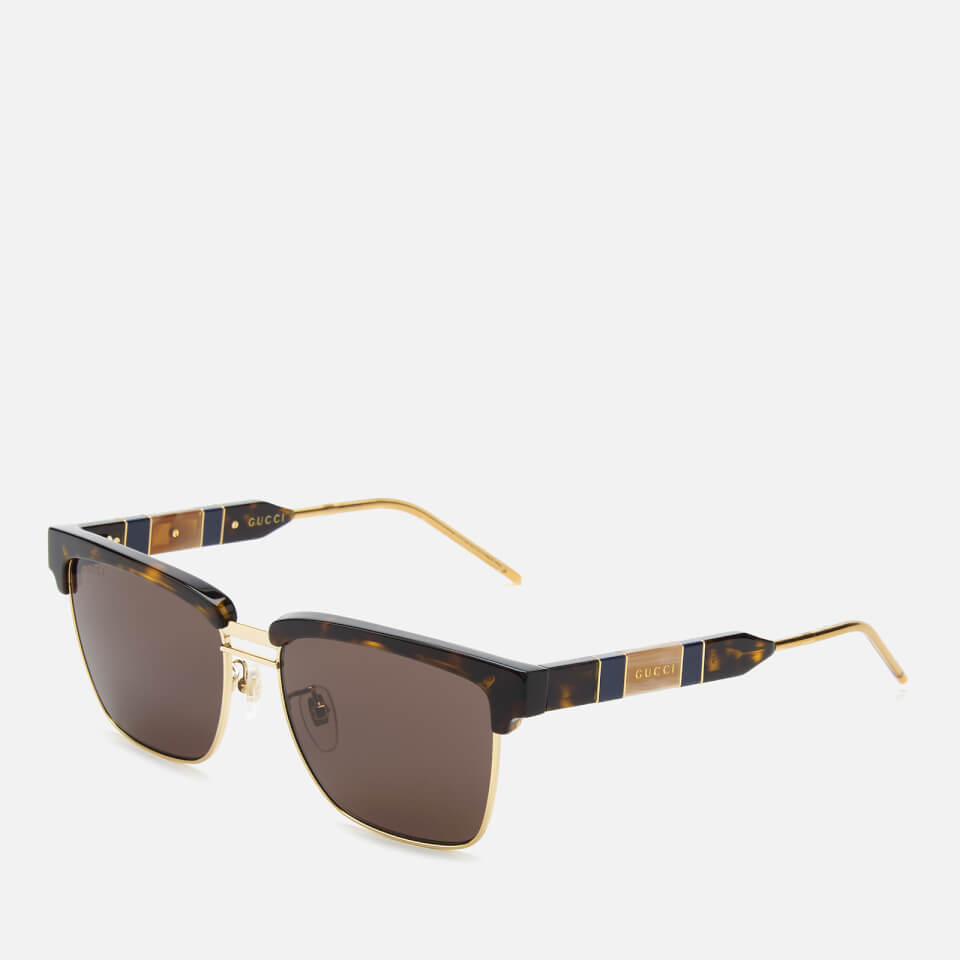 Gucci square acetate sunglasses with clearance signature web