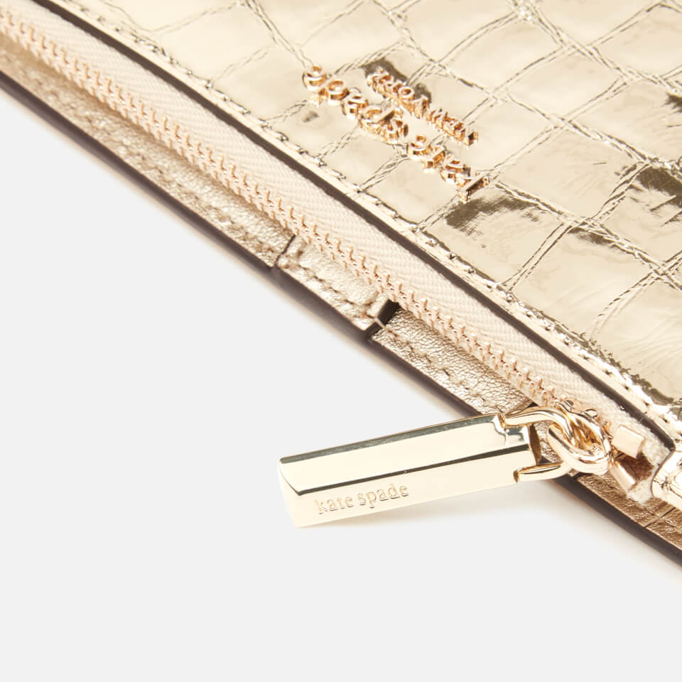 Kate Spade New York Women's Sylvia Croc Small Wallet - Gold