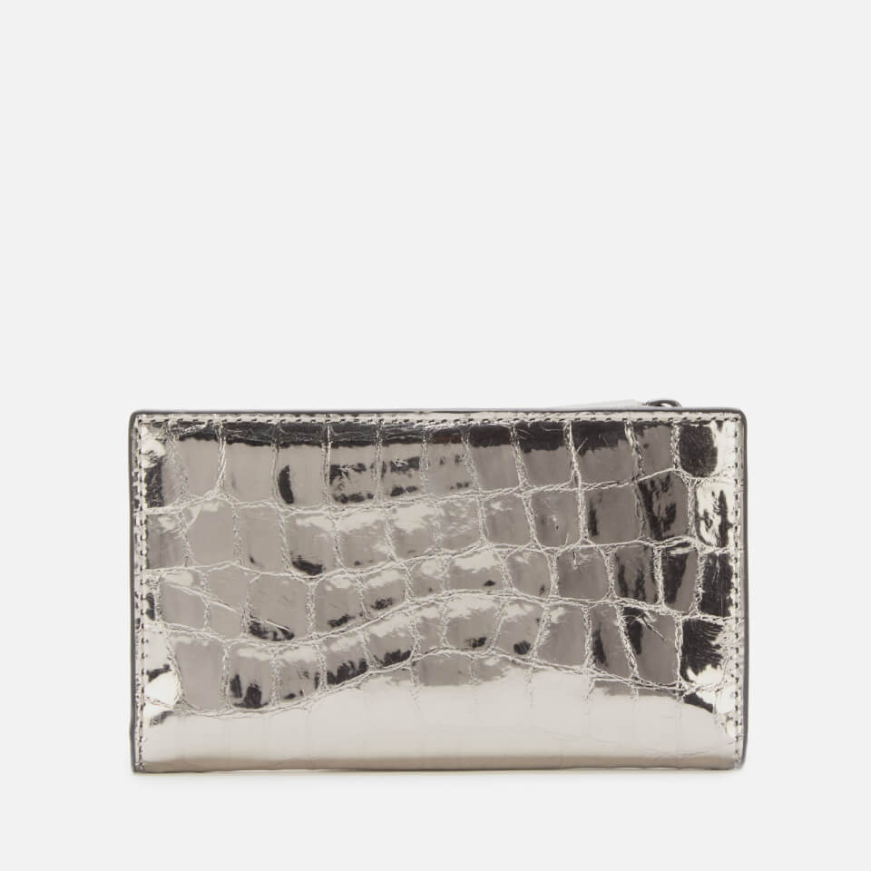 Kate Spade New York Women's Sylvia Croc Small Wallet - Gunmetal