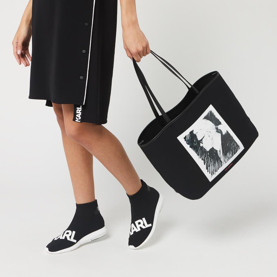 Karl Lagerfeld Legend Collection Women's Karl Legend Canvas Tote Bag - Black