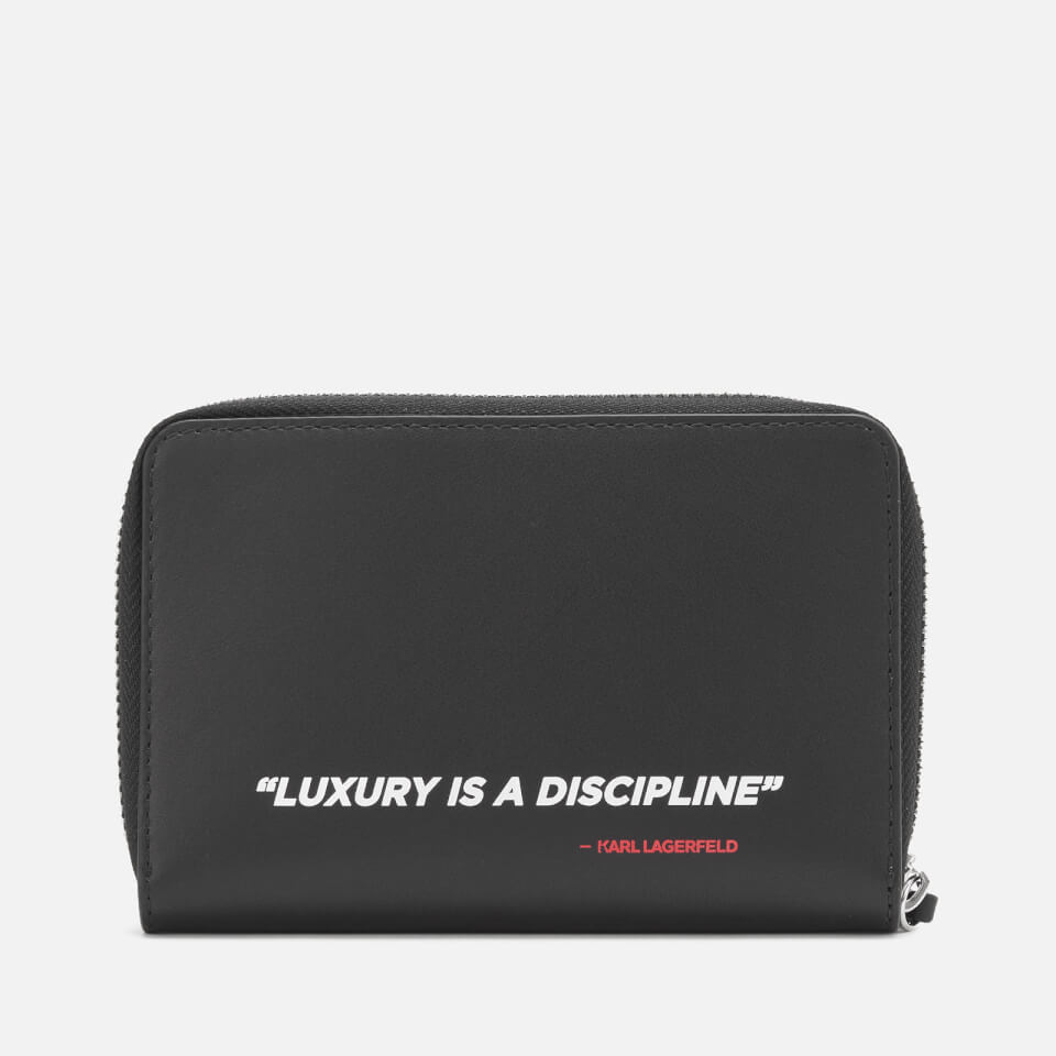 Karl Lagerfeld Legend Collection Women's Karl Legend Medium Zip Wallet - Black