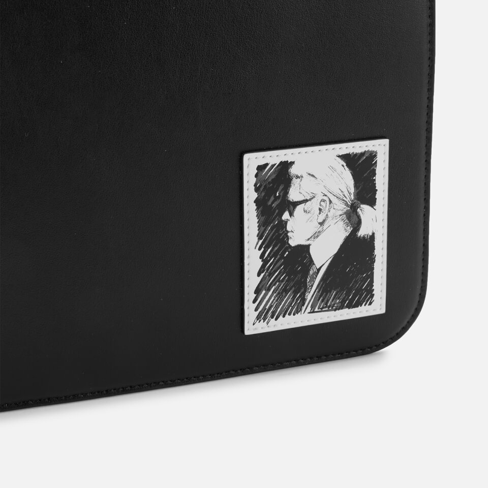 Karl Lagerfeld 'luxury Is A Discipline' Box Clutch in Black