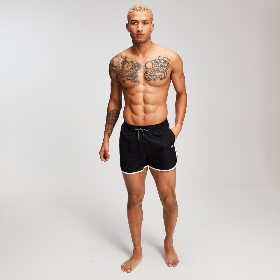 MP Men's Contrast Binding Swim Shorts - Black