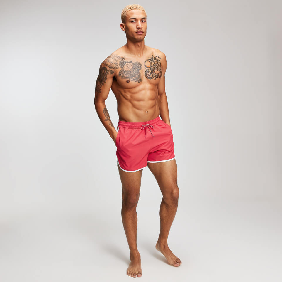 MP Men's Contrast Binding Swim Shorts - Brake Light