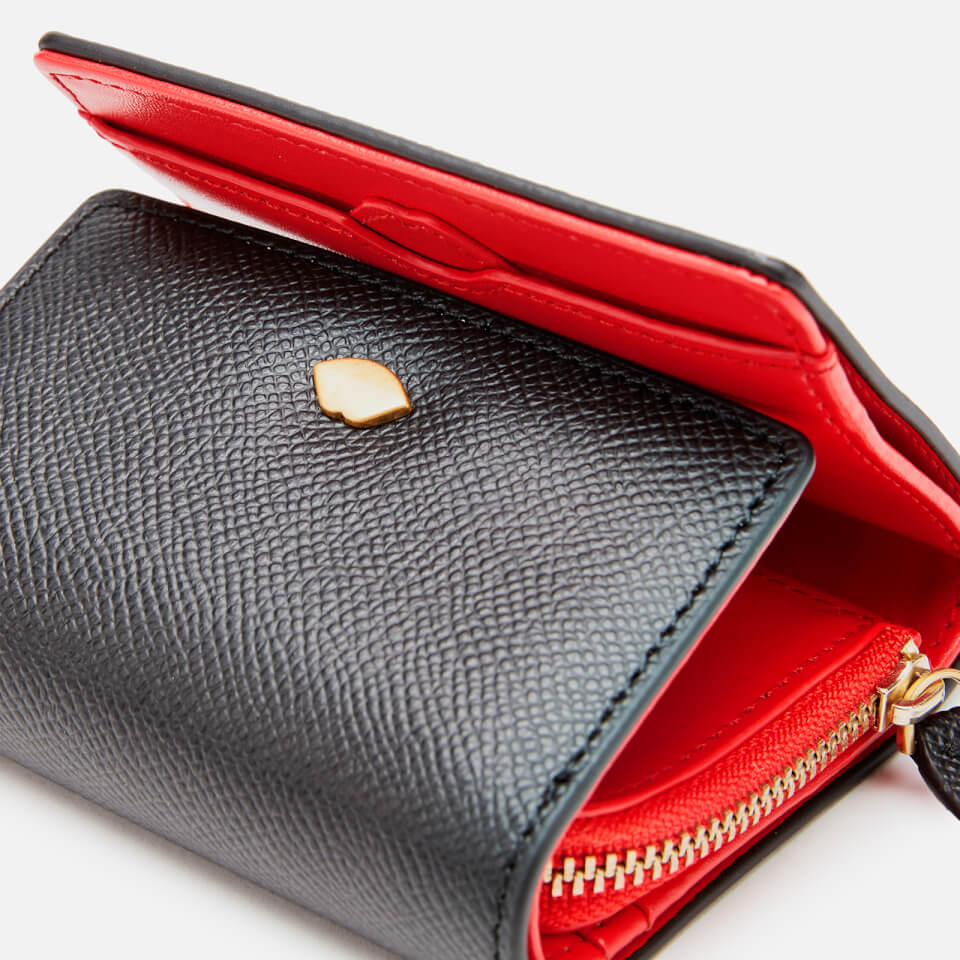 Lulu Guinness Women s Lip Pin Jodie Wallet Black