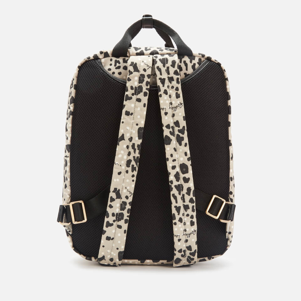Radley Women's Leopard Oilskin Large Ziptop Backpack - Aluminium