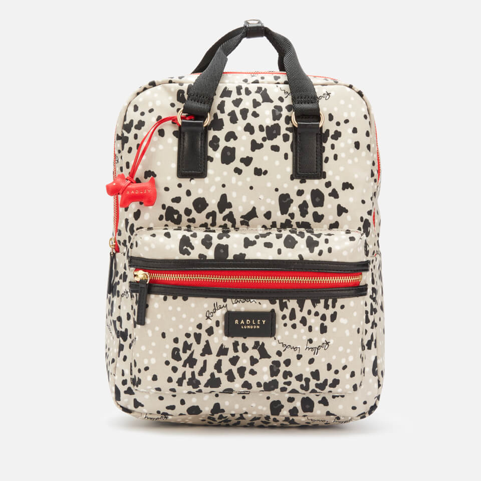 Radley Women's Leopard Oilskin Large Ziptop Backpack - Aluminium