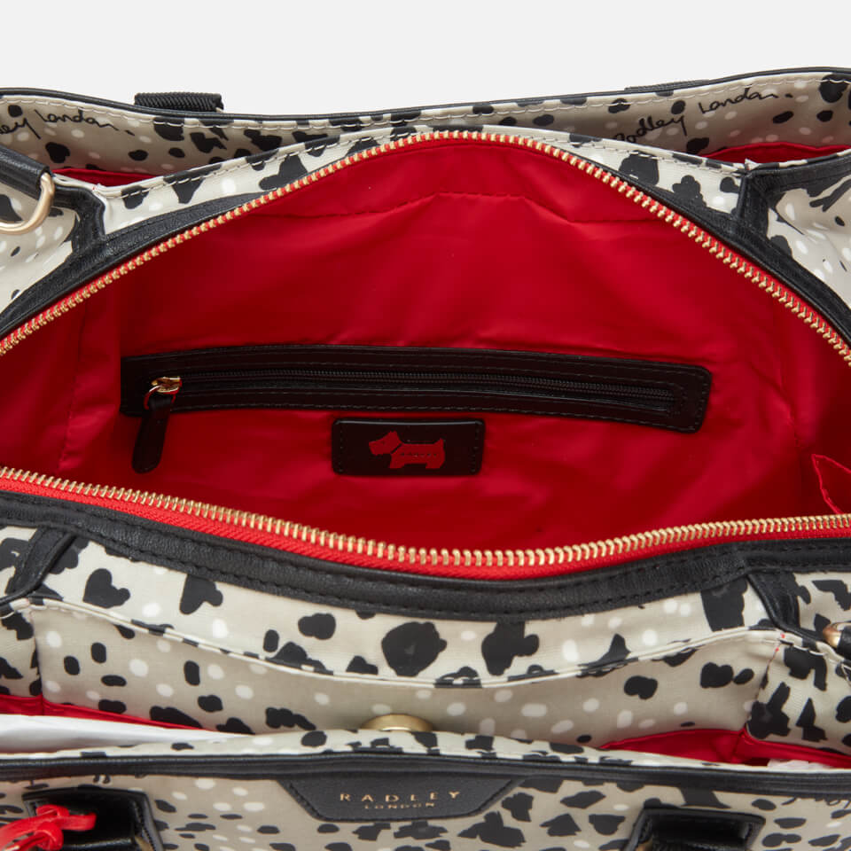 Radley Women's Leopard Oilskin Medium Ziptop Grab Multiway Bag - Aluminium