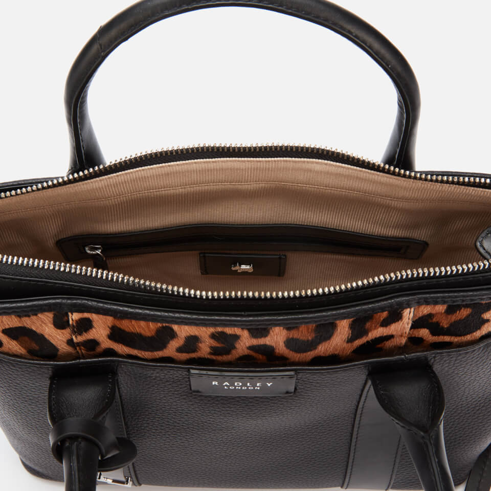 Radley Women's Maples Place Faux Leopard Medium Ziptop Multiway Bag - Black