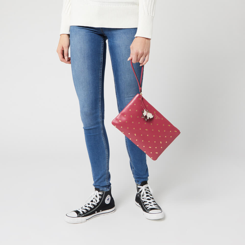 Radley Women's Regents Row Medium Zip Top Clutch Bag - Raspberry