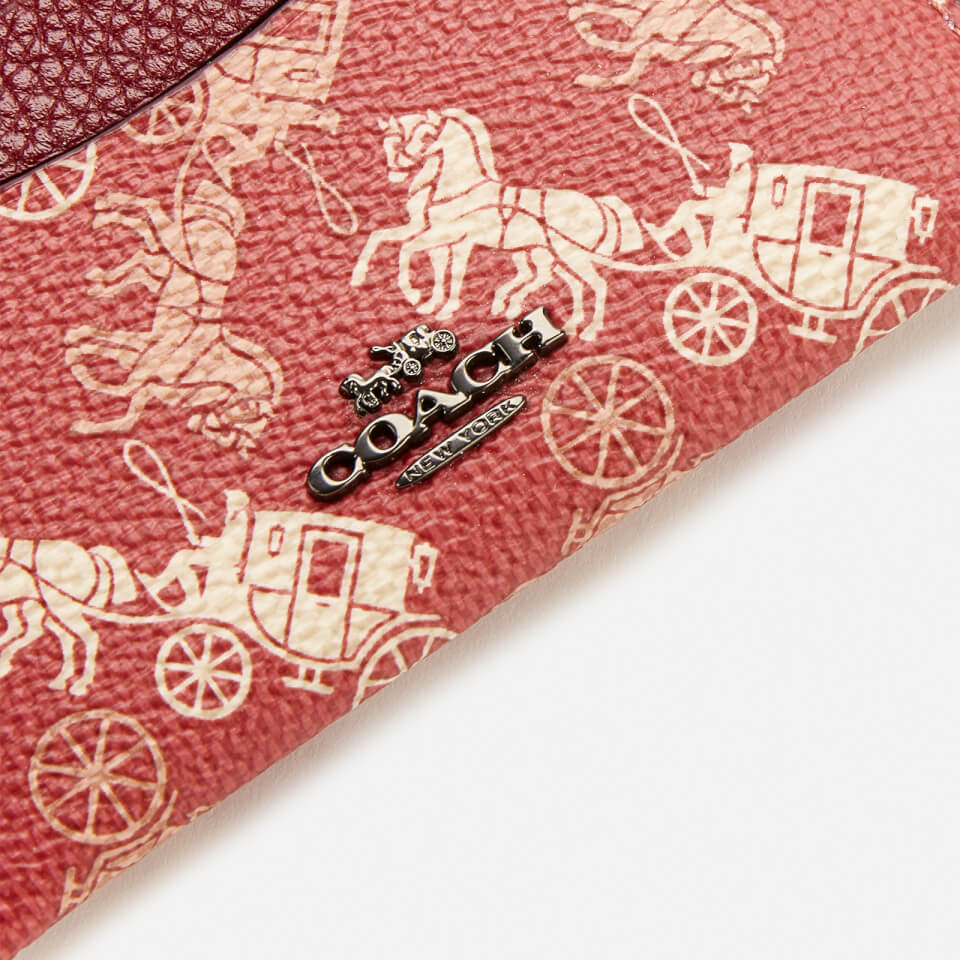 Coach 1941 Women's Coated Canvas Flat Card Case - Red