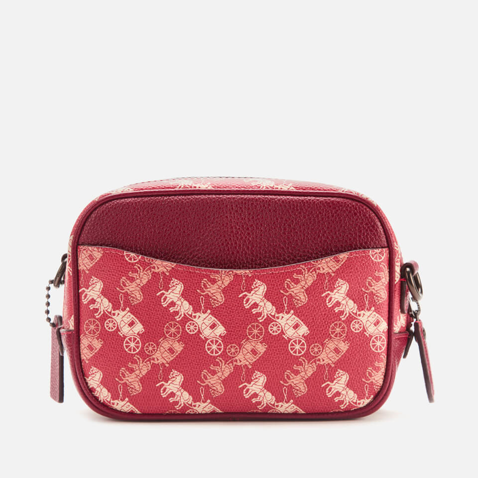 Coach 1941 Women's Coated Canvas Rainbow Print Small Camera Bag - Red