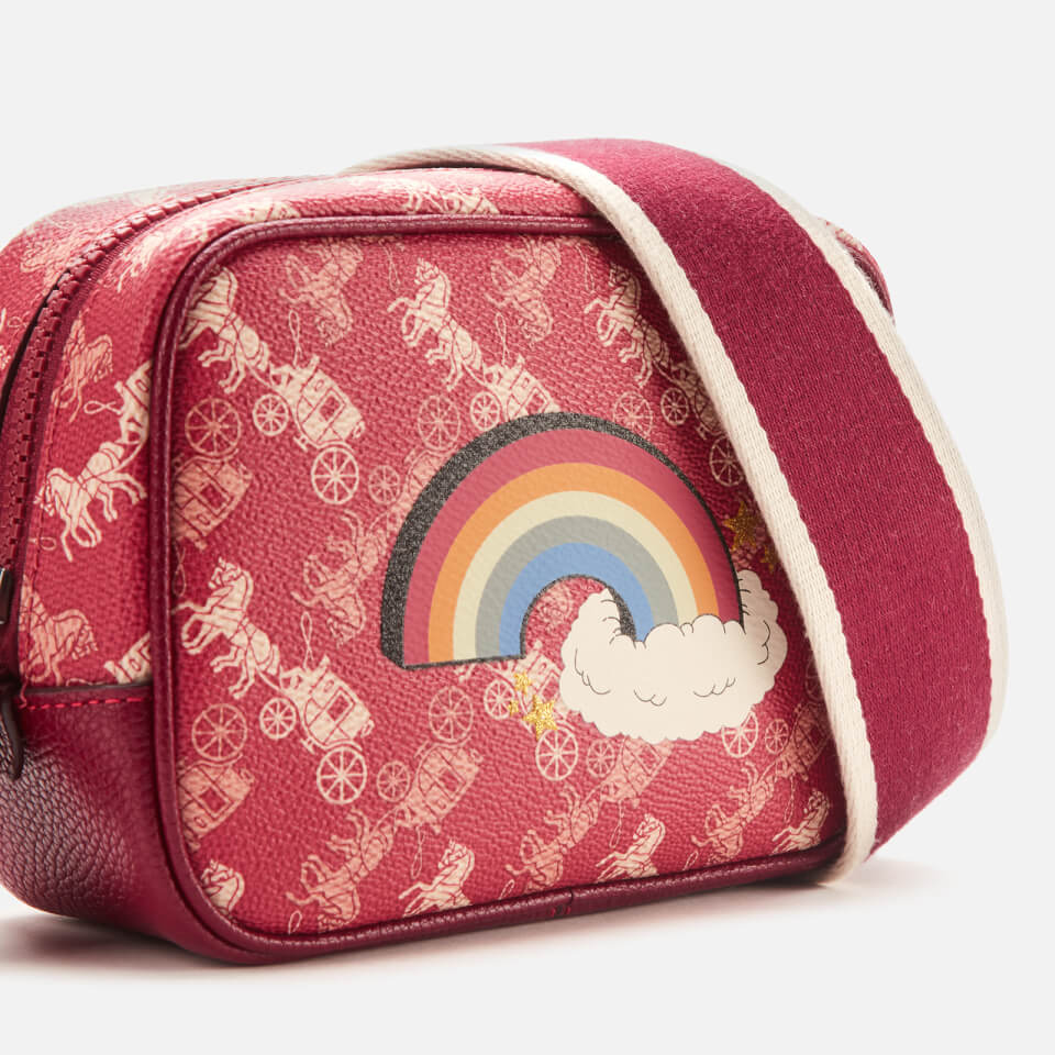 Coach 1941 Women's Coated Canvas Rainbow Print Small Camera Bag - Red
