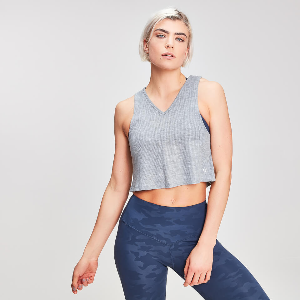 MP Women's Rest Day Cropped Vest - Grey Marl