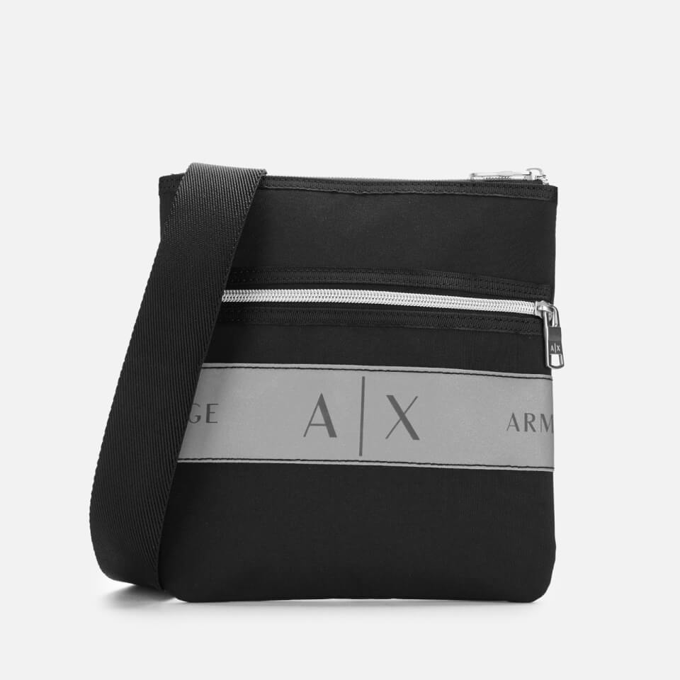 Armani Exchange Men's Small Flat Cross Body Bag - Nero