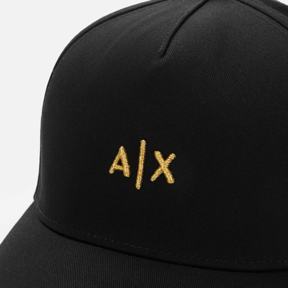 Armani Exchange Men's Baseball Hat - Black/Lurex Gold