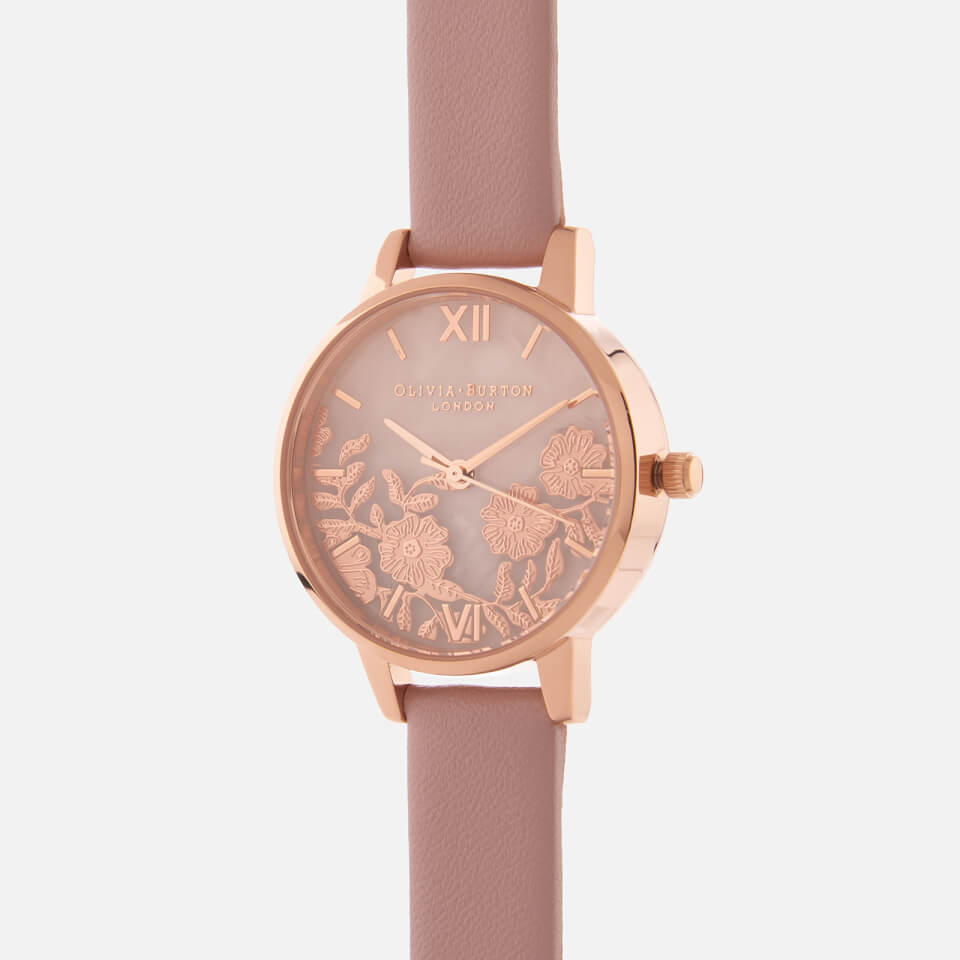 Olivia Burton Women's Semi Precious Watch - Pale Pink