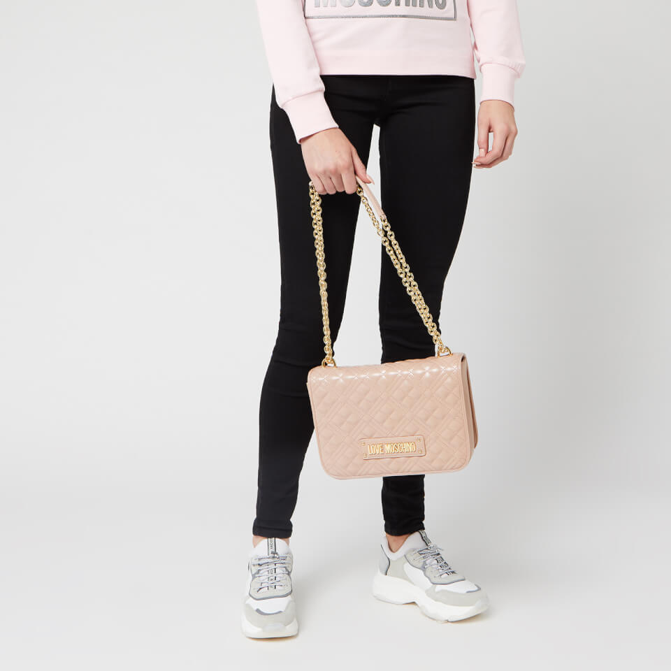 Love Moschino Women's Quilted Medium Shoulder Bag - Pink