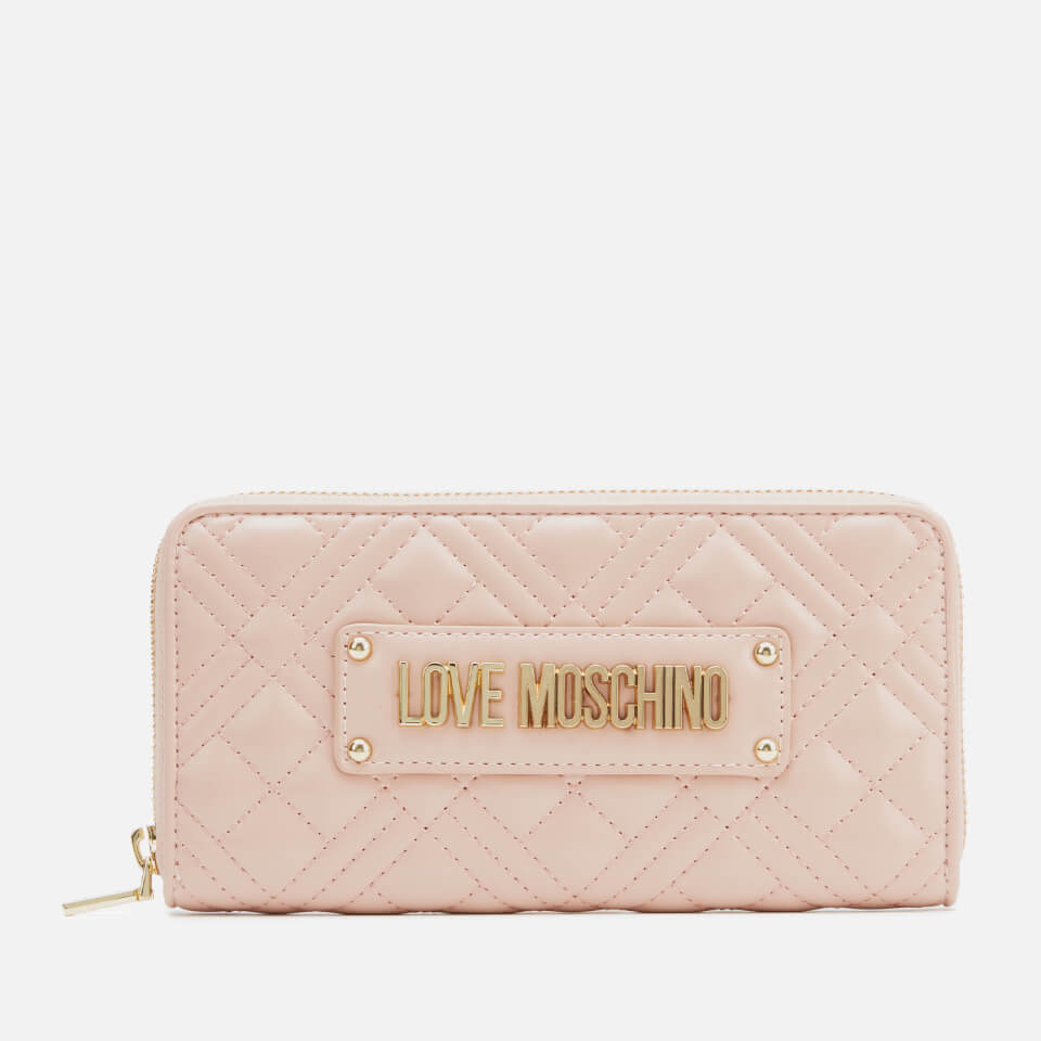Love Moschino Women's Quilted Large Zip Around Wallet - Pink