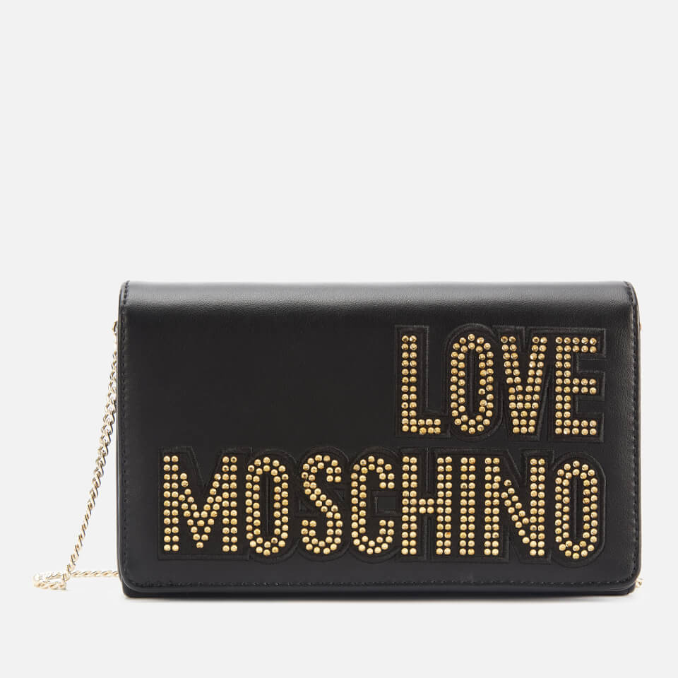 Love Moschino Women's Logo Chain Shoulder Bag - Black