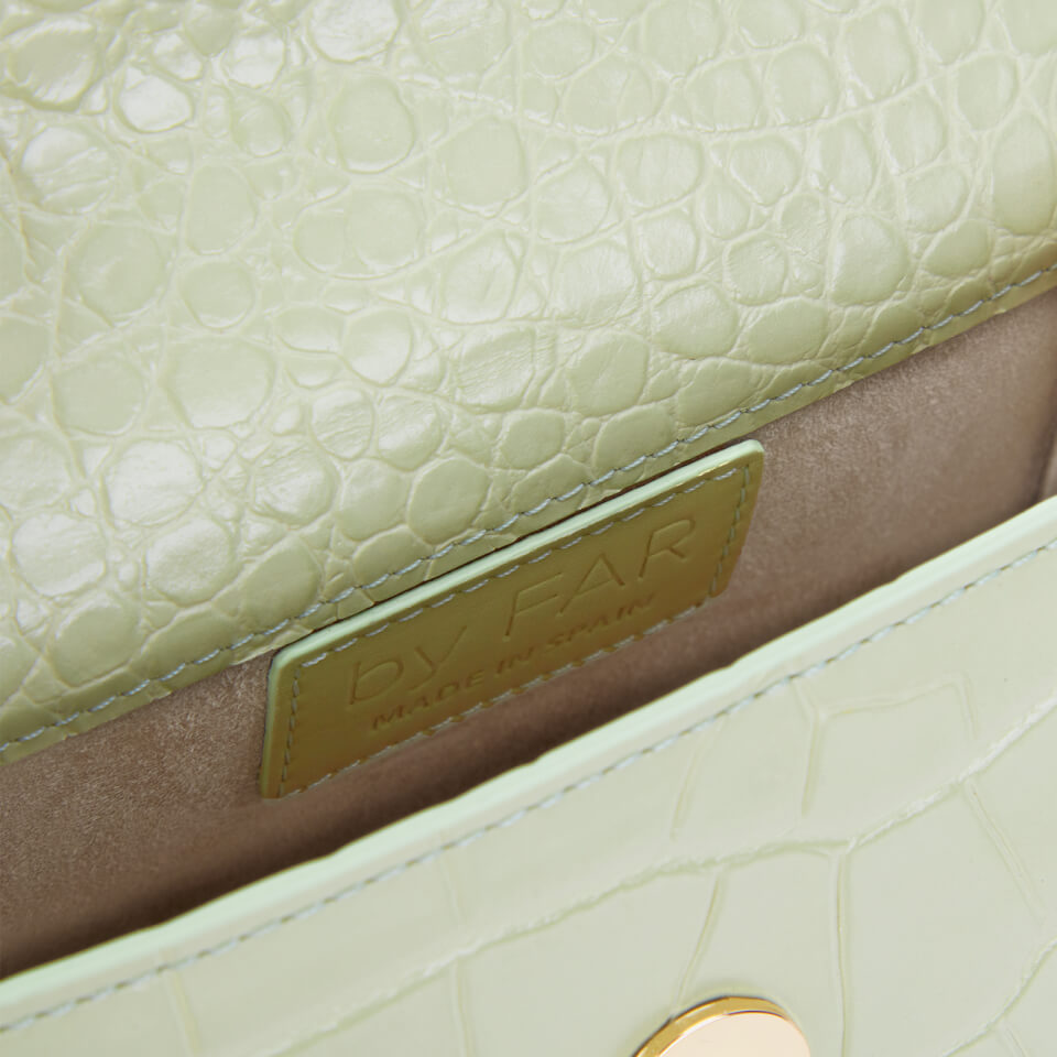 【送料&関税込】BY FAR Light Green Leather Cosmo Handbag By Far Light green leather Cosmo handbag (by FAR